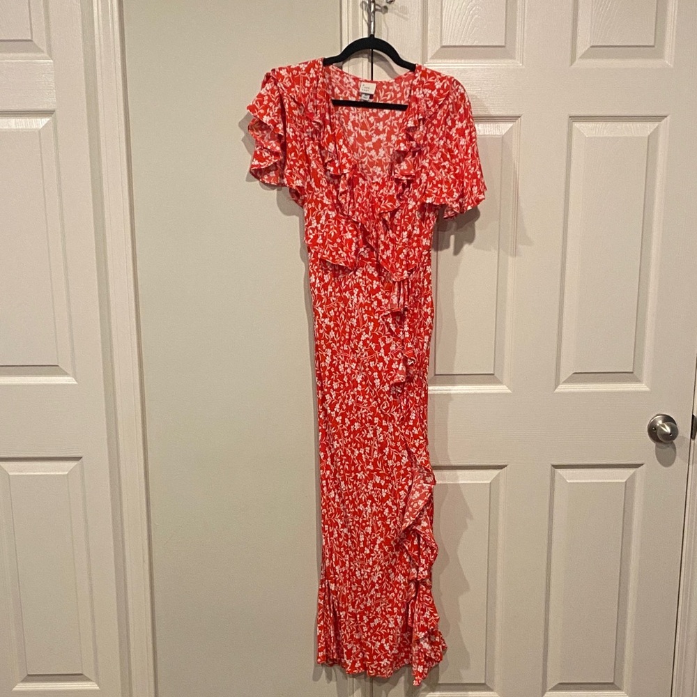 a new day Red Floral Maxi Dress